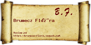 Brumecz Flóra névjegykártya